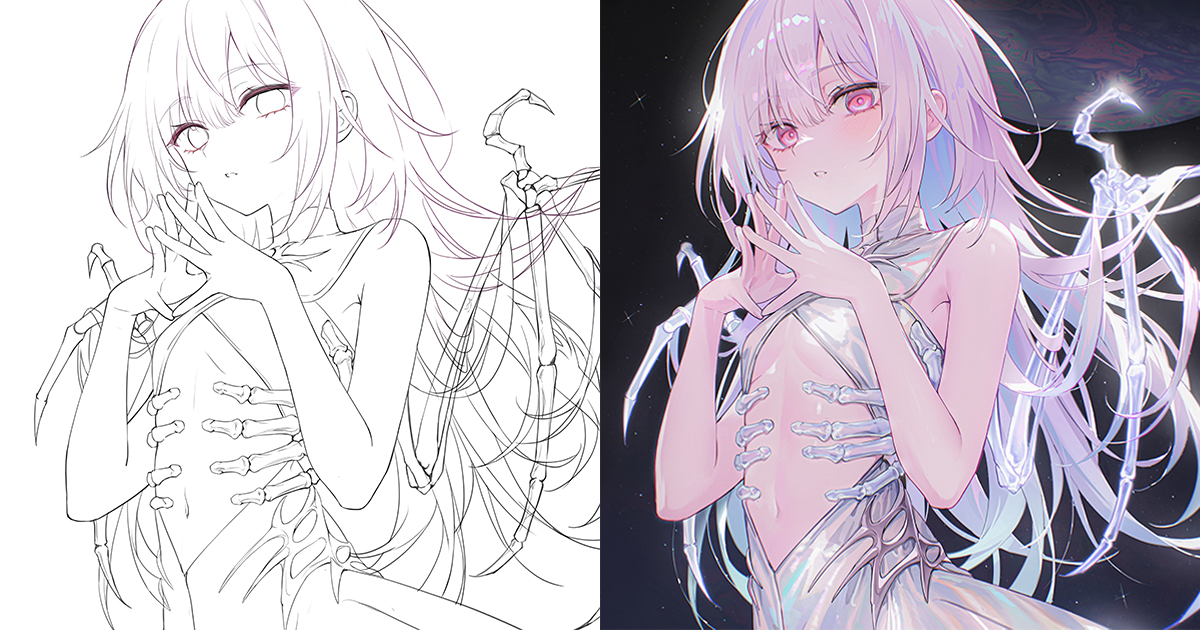 イラストの制作過程を公開！イラストレーター・Tokkyuが大切にする、きらめく質感の表現と「自分らしいスタイル」の磨き方